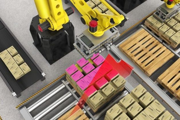 自動化倉庫と搬送現場のイメージ